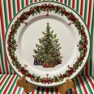Holiday Celebrations Tree Plate - Christopher Radko Dinner Plate